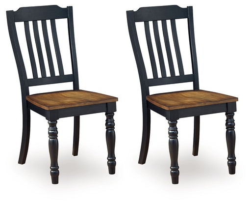 Clorazi - Dining Room Side Chair (Set of 2) - Black / Brown – Chair Sets by Signature Design by Ashley® at Furniture Wholesale Plus , Nashville furniture store