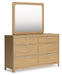 Rencott - Dresser And Mirror - Light Brown – Dresser & Mirror by Ashley® at Furniture Wholesale Plus , Nashville furniture store