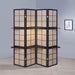 Iggy - 4-Panel Room Divider Folding Shoji Screen - Cappuccino – Room Dividers by CoasterEveryday at Furniture Wholesale Plus , Nashville furniture store