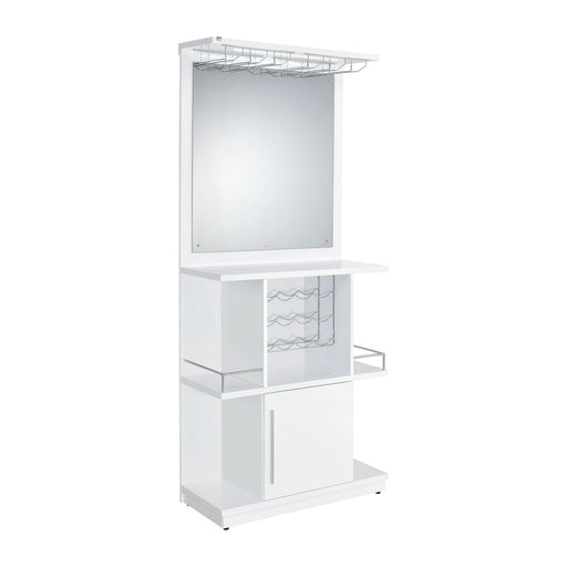 Wendolyn - Wine Cabinet With Light - Glossy White – Wine Cabinets by Elements International at Furniture Wholesale Plus , Nashville furniture store