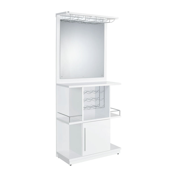 Wendolyn - Wine Cabinet With Light - Glossy White – Wine Cabinets by Elements International at Furniture Wholesale Plus , Nashville furniture store