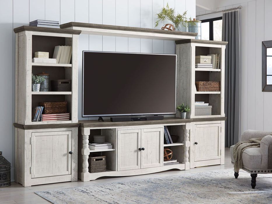 Havalance - 4 Pc. - Entertainment Center - 67" TV Stand - Brown / Beige – Entertainment Centers by Signature Design by Ashley® at Furniture Wholesale Plus , Nashville furniture store