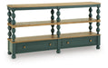 Finnworth - Console Sofa Table - Blue / Brown – Console Tables by Signature Design by Ashley® at Furniture Wholesale Plus , Nashville furniture store