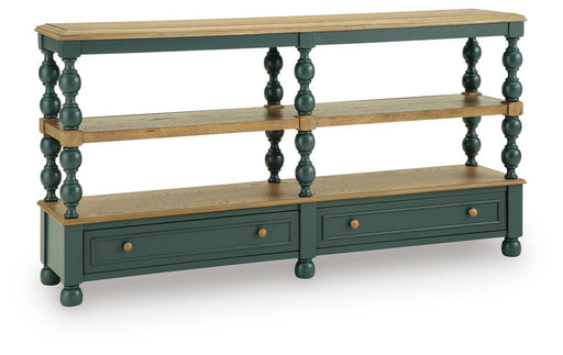 Finnworth - Console Sofa Table - Blue / Brown – Console Tables by Signature Design by Ashley® at Furniture Wholesale Plus , Nashville furniture store