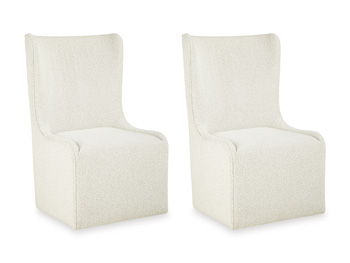 Radkin - Dining Upholstered Wingback Side Chair (Set of 2) - Off White – Chair Sets by Signature Design by Ashley® at Furniture Wholesale Plus , Nashville furniture store