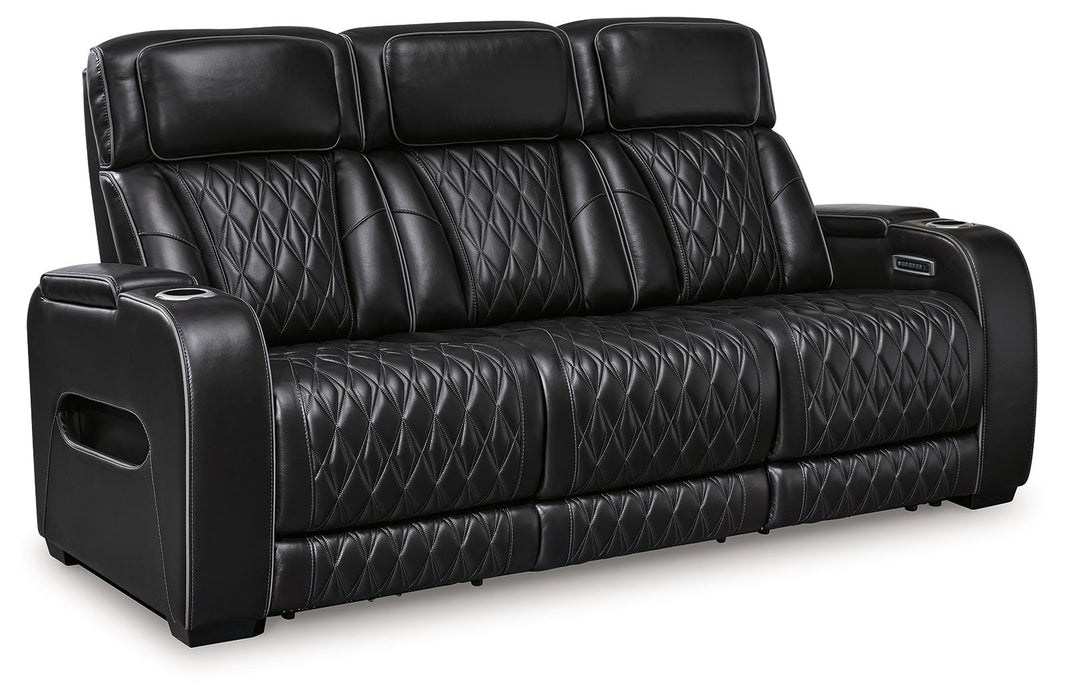 Boyington - 2 Pc. - Power Reclining Sofa And Loveseat - Black – Reclining Sofas & Loveseats by Signature Design by Ashley® at Furniture Wholesale Plus , Nashville furniture store