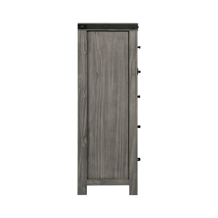 Wade - 5-Drawer Gentlemen Chest - Black Finish – Gentleman’s Chests by Elements International at Furniture Wholesale Plus , Nashville furniture store