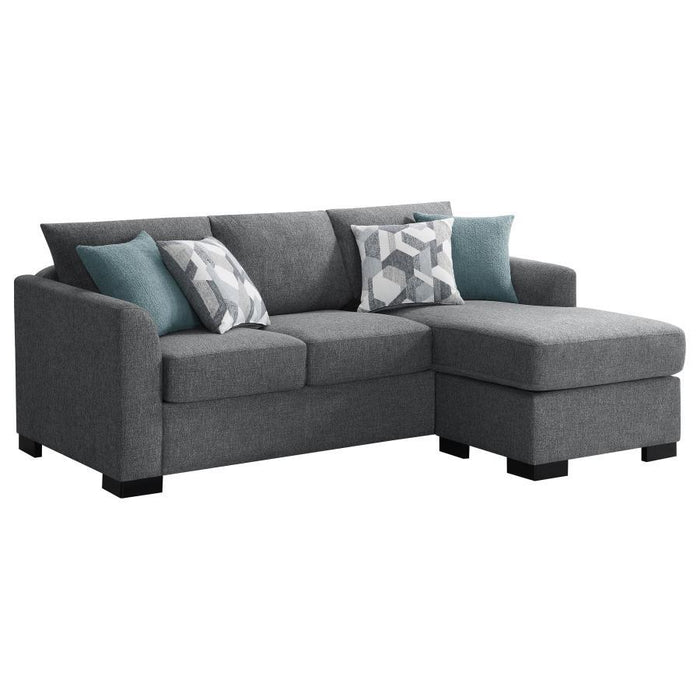 Storey - Upholstered Sleeper Sectional Chaise Sofa – Sleeper Sectionals by CoasterEveryday at Furniture Wholesale Plus , Nashville furniture store