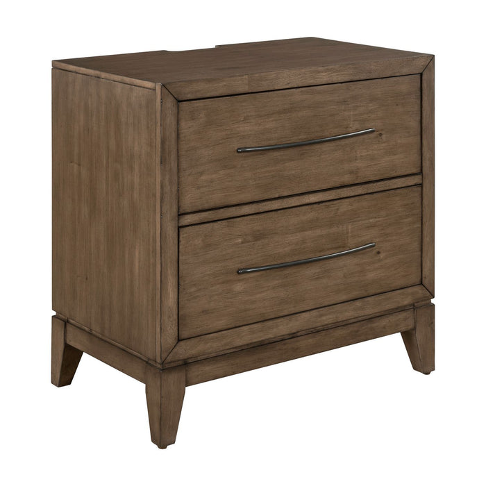 Shaker Lakes - Nightstand With Charging Station - Harvest Brown – Nightstands w/ Charging Stations by Liberty Furniture at Furniture Wholesale Plus , Nashville furniture store