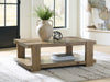 Flangren - Rectangular Cocktail Table - Light Brown – Cocktail Tables by Signature Design by Ashley® at Furniture Wholesale Plus , Nashville furniture store