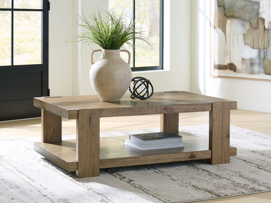 Flangren - Rectangular Cocktail Table - Light Brown – Cocktail Tables by Signature Design by Ashley® at Furniture Wholesale Plus , Nashville furniture store