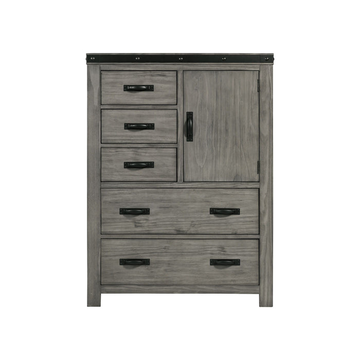Wade - 5-Drawer Gentlemen Chest - Black Finish – Gentleman’s Chests by Elements International at Furniture Wholesale Plus , Nashville furniture store