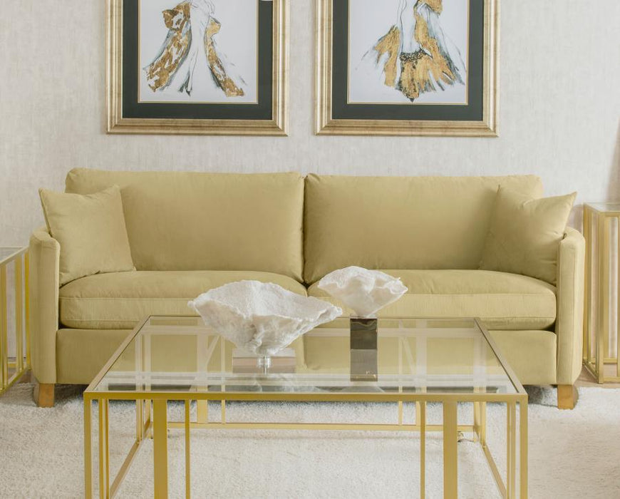 Corliss - Upholstered Arched Arm Sofa – Stationary Sofas by CoasterElevations at Furniture Wholesale Plus , Nashville furniture store