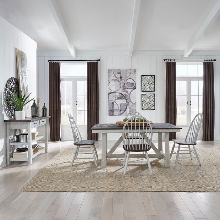Farmhouse - Trestle Table Set – 5 Piece Dining Room Sets by Liberty Furniture at Furniture Wholesale Plus , Nashville furniture store