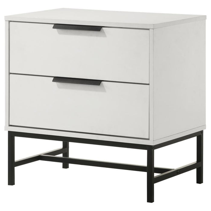 Sonora - 2-Drawer Nightstand Bedside Table - White – Accent Nightstands by Coaster Fine Furniture at Furniture Wholesale Plus , Nashville furniture store