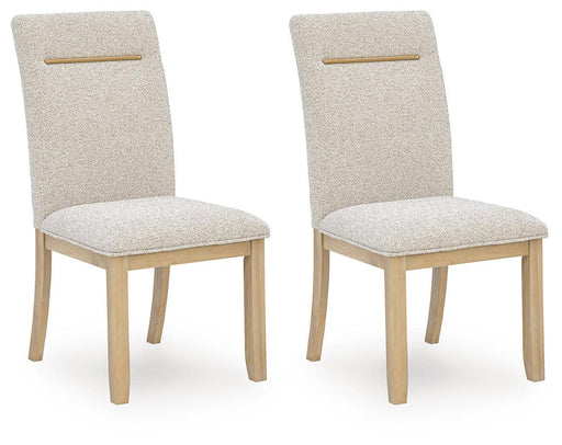 Lasinger - Dining Upholstered Side Chair (Set of 2) - Light Brown – Chair Sets by Signature Design by Ashley® at Furniture Wholesale Plus , Nashville furniture store