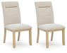 Lasinger - Dining Upholstered Side Chair (Set of 2) - Light Brown – Chair Sets by Signature Design by Ashley® at Furniture Wholesale Plus , Nashville furniture store