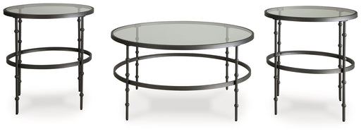 Kellyco - Occasional Table Set (Set of 3) - Gunmetal – Table Sets by Signature Design by Ashley® at Furniture Wholesale Plus , Nashville furniture store