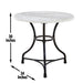 Claire - White Marble Top Round - White – Dining Tables by Steve Silver Furniture at Furniture Wholesale Plus , Nashville furniture store