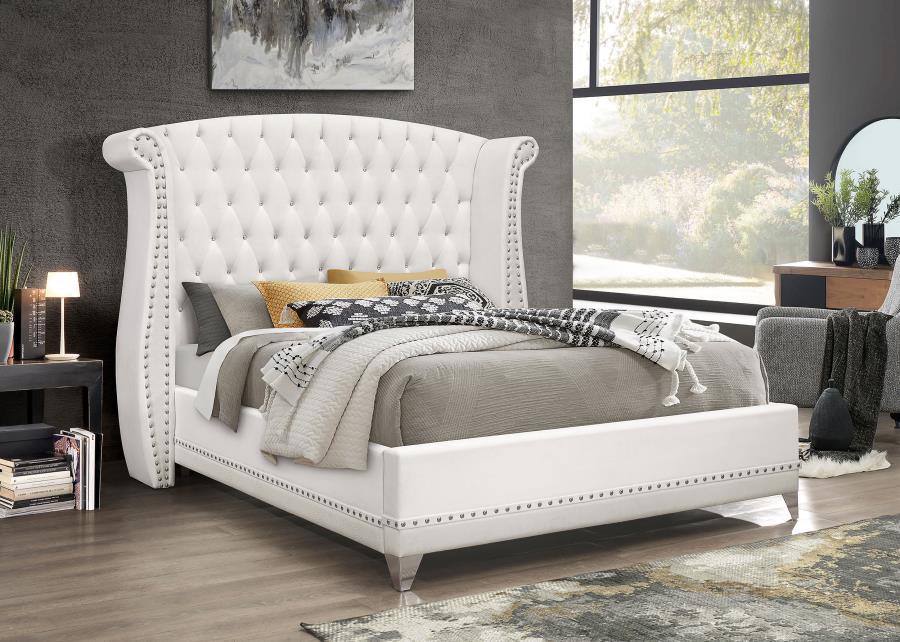 Barzini - Upholstered Wingback Bed – Upholstered Beds by CoasterElevations at Furniture Wholesale Plus , Nashville furniture store