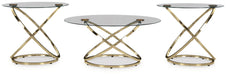 Crimonti - Occasional Table Set (Set of 3) - Champagne – Table Sets by Signature Design by Ashley® at Furniture Wholesale Plus , Nashville furniture store