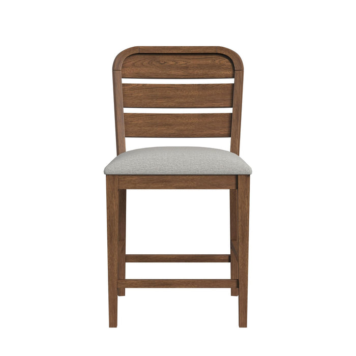 Glinda - Fabric Counter Chair (Set of 2) - Brown / Light Gray – Chair Sets by Elements International at Furniture Wholesale Plus , Nashville furniture store