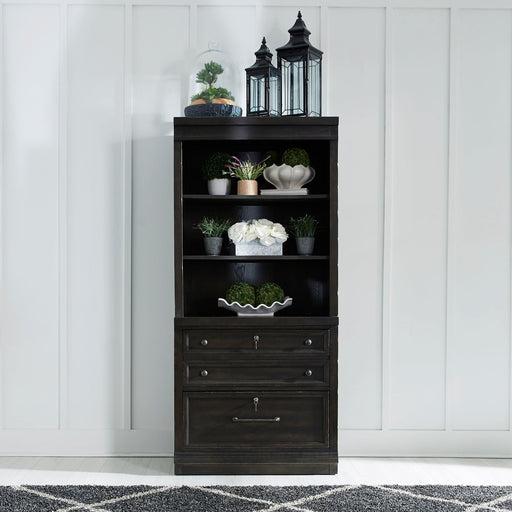 Harvest Home - 2 Piece Hutch & Cabinet Set - Chalkboard – 2 Piece Home Office Sets by Liberty Furniture at Furniture Wholesale Plus , Nashville furniture store