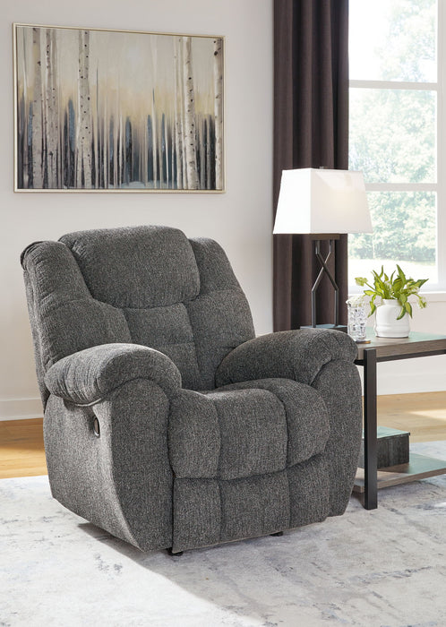 Foreside - Rocker Recliner - Charcoal – Rocker Chairs by Signature Design by Ashley® at Furniture Wholesale Plus , Nashville furniture store
