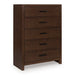 Ticanter - Five Drawer Chest - Brown – Accent Chests by Signature Design by Ashley® at Furniture Wholesale Plus , Nashville furniture store