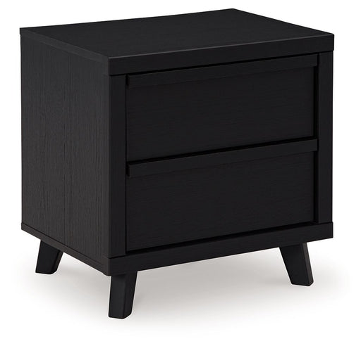 Danziar - Black - Two Drawer Night Stand - Premium Nightstands w/ Charging Stations from Signature Design by Ashley® - Just $248! Shop now at Furniture Wholesale Plus  We are the best furniture store in Nashville, Hendersonville, Goodlettsville, Madison, Antioch, Mount Juliet, Lebanon, Gallatin, Springfield, Murfreesboro, Franklin, Brentwood