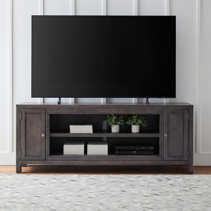 Fireplace TV Consoles - 78" Fireplace TV Console FTS - Dark Brown – Fireplace TV Stands by Liberty Furniture at Furniture Wholesale Plus , Nashville furniture store