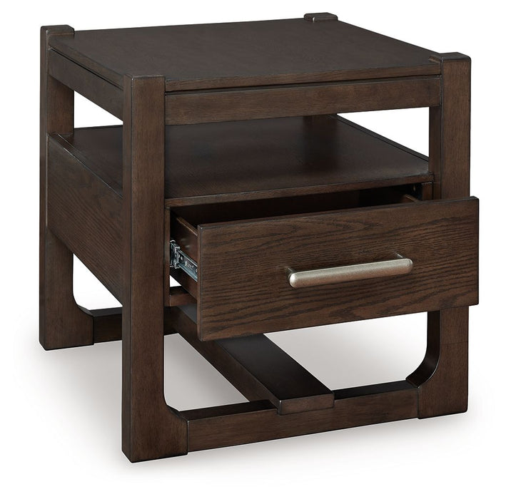 Breckington - Square End Table - Dark Brown – End Tables by Signature Design by Ashley® at Furniture Wholesale Plus , Nashville furniture store