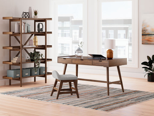 Lyncott - 3 Pc. - Home Office Desk, Chair, Bookcase - Brown – 3 Piece Home Office Sets by Signature Design by Ashley® at Furniture Wholesale Plus , Nashville furniture store