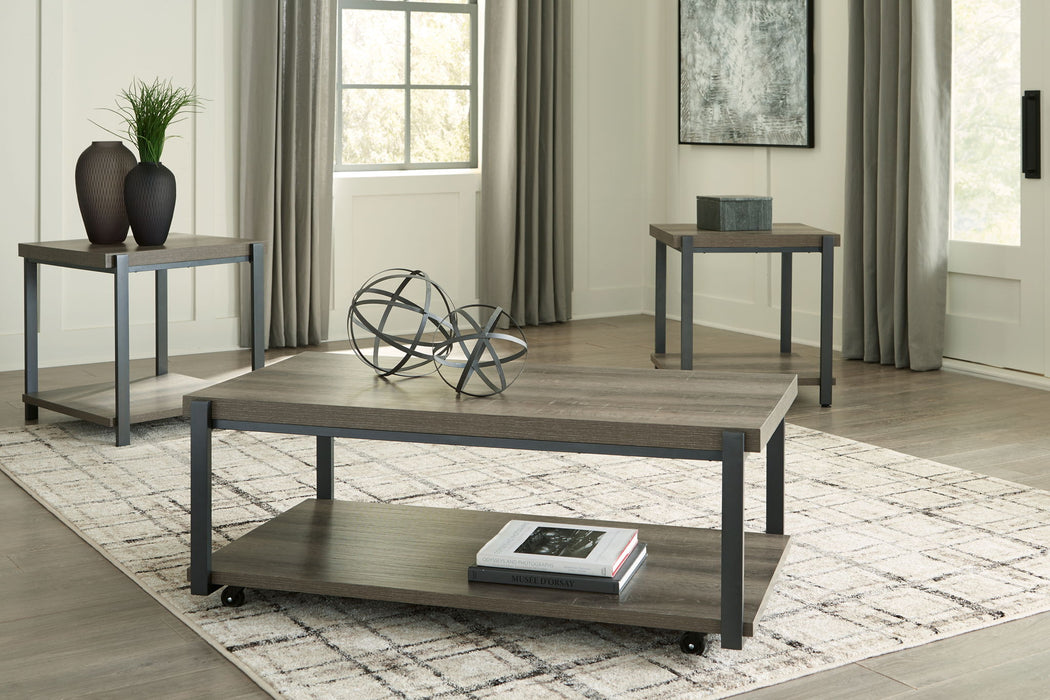 Wilmaden - Occasional Table Set (Set of 3) - Gray / Black – Table Sets by Signature Design by Ashley® at Furniture Wholesale Plus , Nashville furniture store