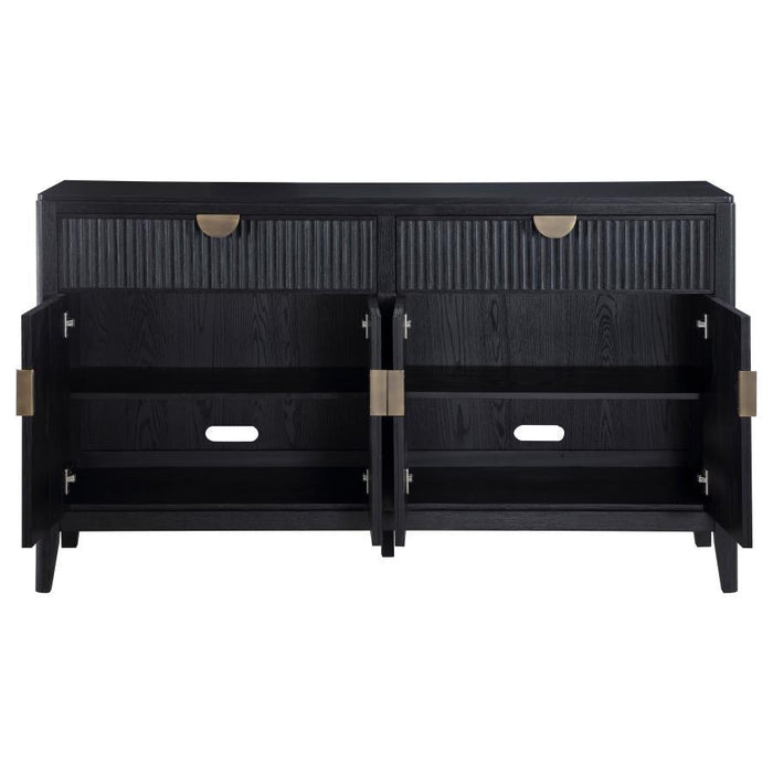 Brookmead - 4 Door Sideboard Buffet Storage Cabinet - Black – Buffets by Coaster Fine Furniture at Furniture Wholesale Plus , Nashville furniture store