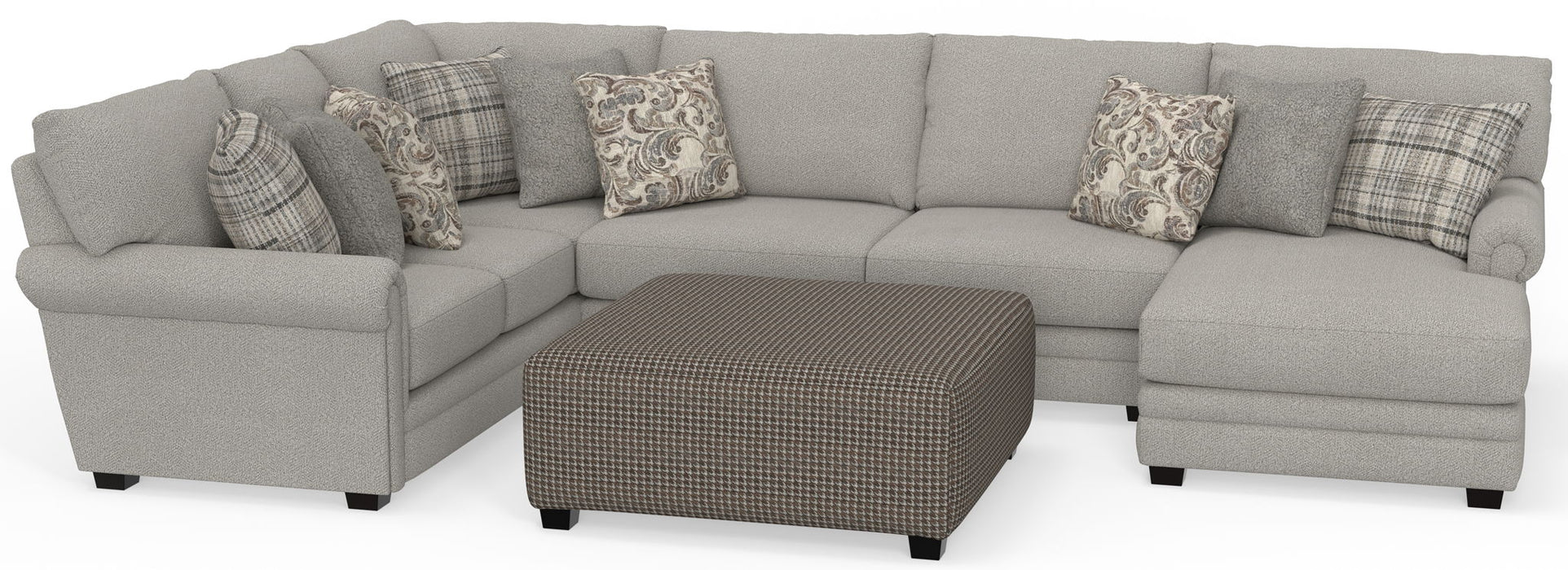 Livingston - Sectional With Comfort Coil Seating, 40" Cocktail Ottoman And Accent Pillows Included – 2 Piece Living Room Sets by Jackson at Furniture Wholesale Plus , Nashville furniture store