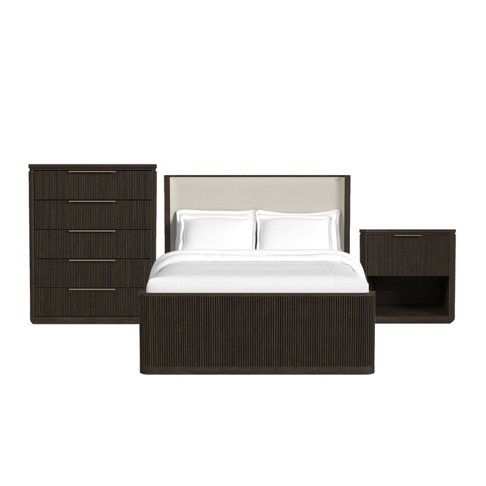 Sylvie - Bedroom Set With Upholstered Bed – 3 Piece Bedroom Sets by Elements International at Furniture Wholesale Plus , Nashville furniture store