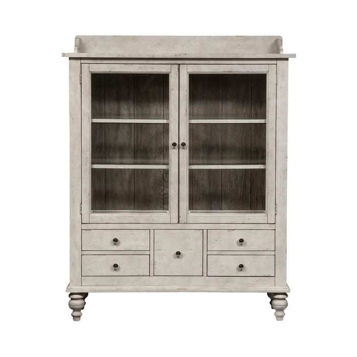 Whitney - Display Cabinet - Antique Linen / Weathered Gray – Hutches by Liberty Furniture at Furniture Wholesale Plus , Nashville furniture store