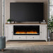 Fireplace TV Consoles - 80" Console With Fire FTS Set - Brown / White – Fireplace TV Stands by Liberty Furniture at Furniture Wholesale Plus , Nashville furniture store