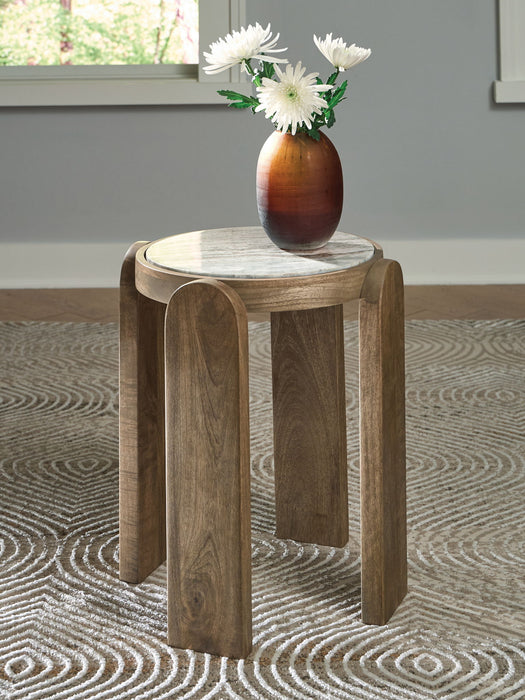 Gavrilley - Accent Table - Gray / White / Brown – Accent Tables by Signature Design by Ashley® at Furniture Wholesale Plus , Nashville furniture store