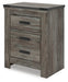 Frandern - Two Drawer Night Stand - Gray – Nightstands by Signature Design by Ashley® at Furniture Wholesale Plus , Nashville furniture store