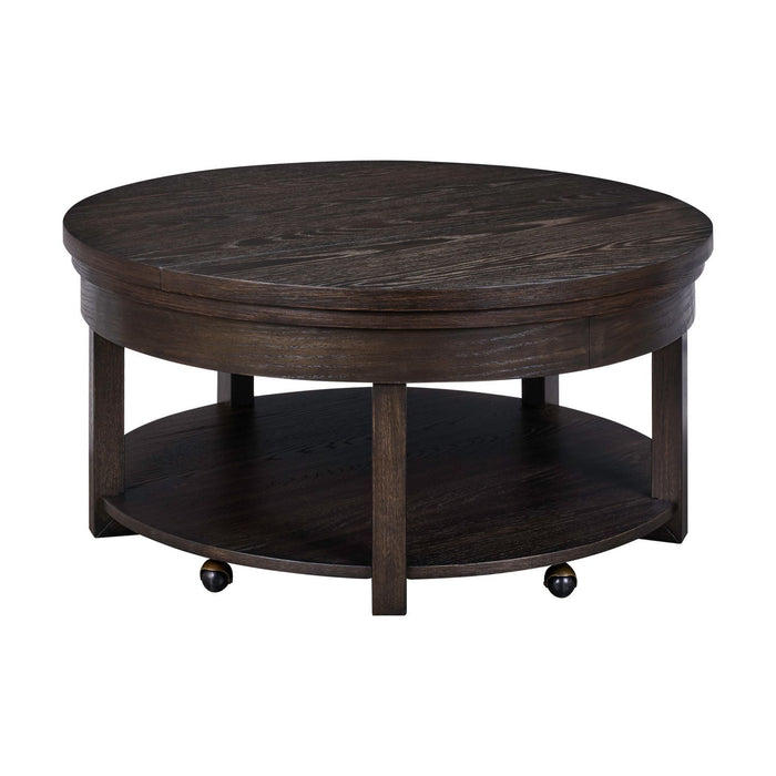 Weston - Round Lift Top Cocktail Table - Peppercorn – Cocktail Tables by Liberty Furniture at Furniture Wholesale Plus , Nashville furniture store