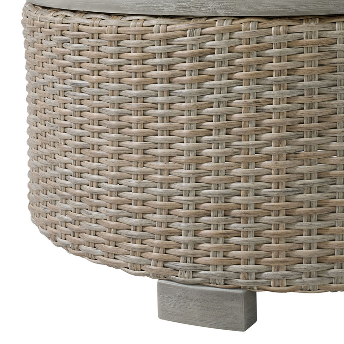 Ollie - Round Coffee Table - Tan – Coffee Tables by Elements International at Furniture Wholesale Plus , Nashville furniture store