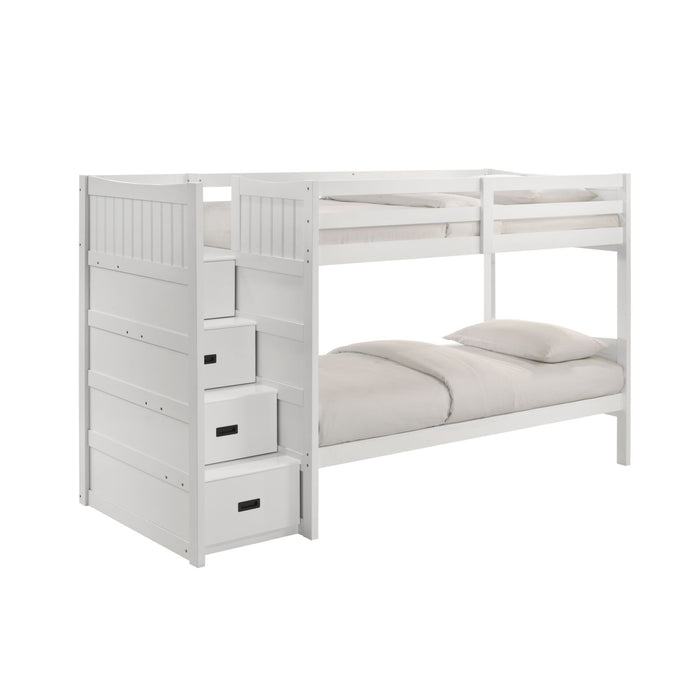 Sami - Step Bunk With Left Headboard – Bunk Beds by Elements International at Furniture Wholesale Plus , Nashville furniture store