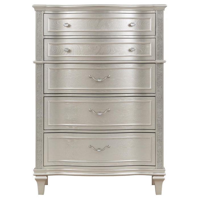 Evangeline - 6-Drawer Bedroom Chest - Silver Oak – Accent Chests by CoasterElevations at Furniture Wholesale Plus , Nashville furniture store