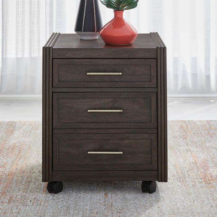 Modern Edge - Castered Filing Cabinet - Caffe – Filing Cabinets by Liberty Furniture at Furniture Wholesale Plus , Nashville furniture store
