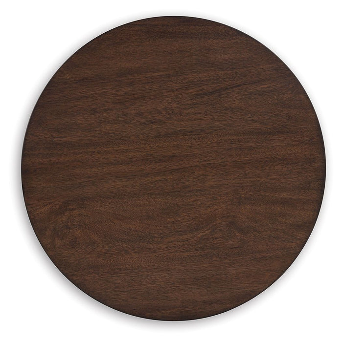 Korestone - Round End Table - Dark Brown – End Tables by Signature Design by Ashley® at Furniture Wholesale Plus , Nashville furniture store