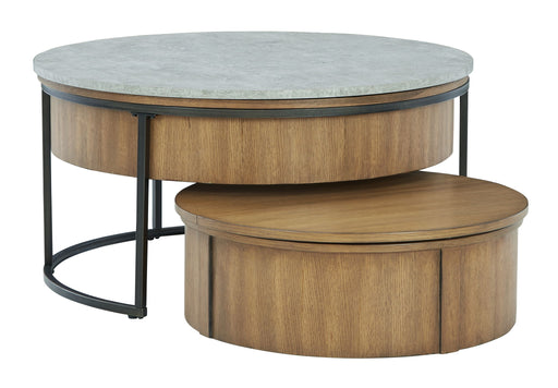 Fridley - Nesting Cocktail Tables (Set of 2) - Gray / Brown / Black – Nesting Tables by Signature Design by Ashley® at Furniture Wholesale Plus , Nashville furniture store