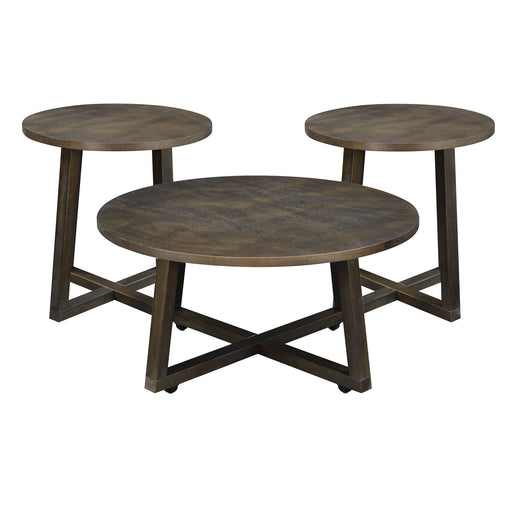 Industrial - 3 Piece Occasional Table Set - Brown – Table Sets by Elements International at Furniture Wholesale Plus , Nashville furniture store