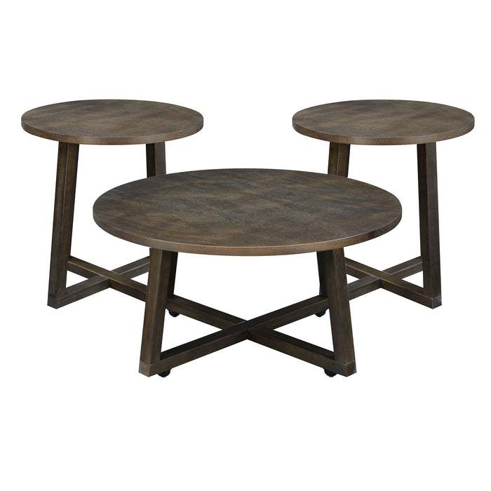 Industrial - 3 Piece Occasional Table Set - Brown – Table Sets by Elements International at Furniture Wholesale Plus , Nashville furniture store